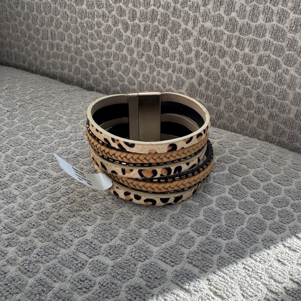 Leopard Print Multi-Layer Bracelet